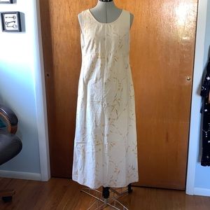 Liz Claiborne neutral floral linen dress 6